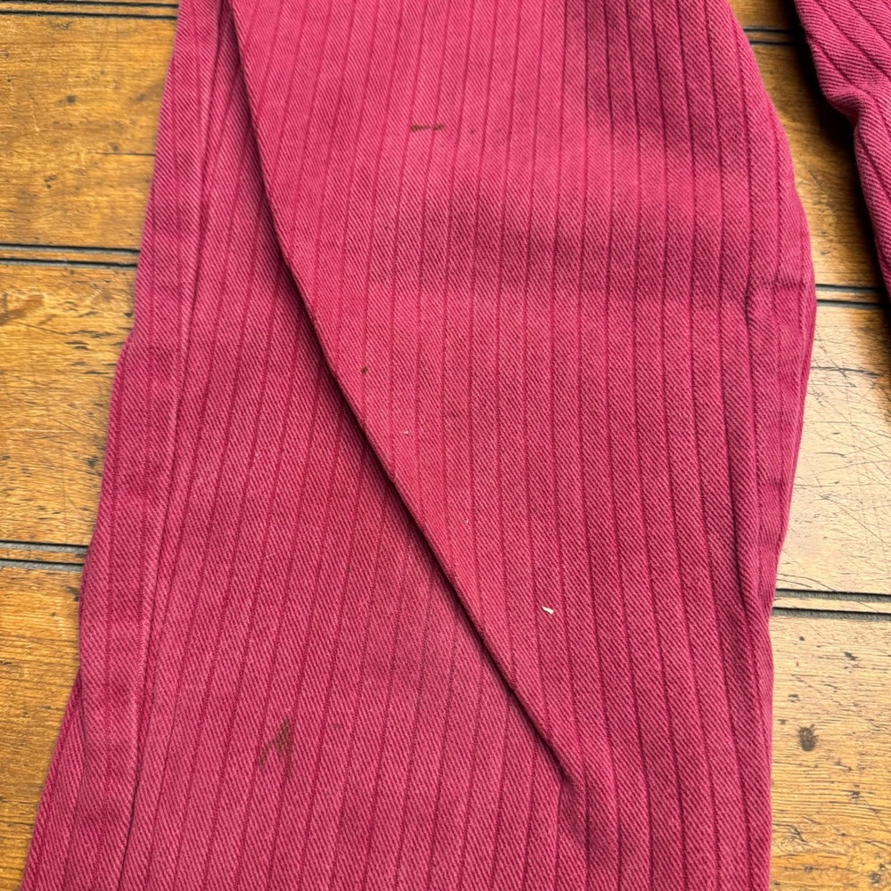 Forenza Women's reddish Pink Pinstripe Corduroy Pants High Waisted Straight Leg - Picture 3 of 8